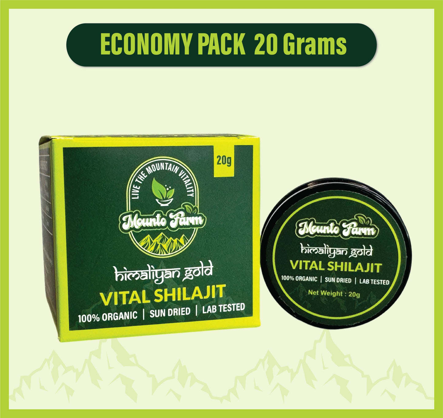 Gold Graded Quality Mountofarm Vital Shilajit – Pure Salajeet from Skardu Pakistan