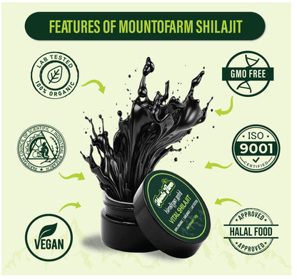 Standard Quality  Mountofarm Vital Shilajit – Pure Salajeet from Pakistan