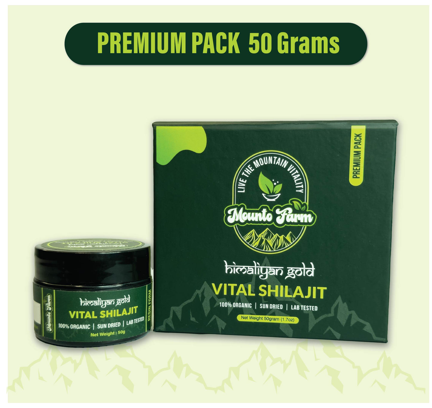 Mountofarm Vital Shilajit – Premium Salajeet 50g Pack